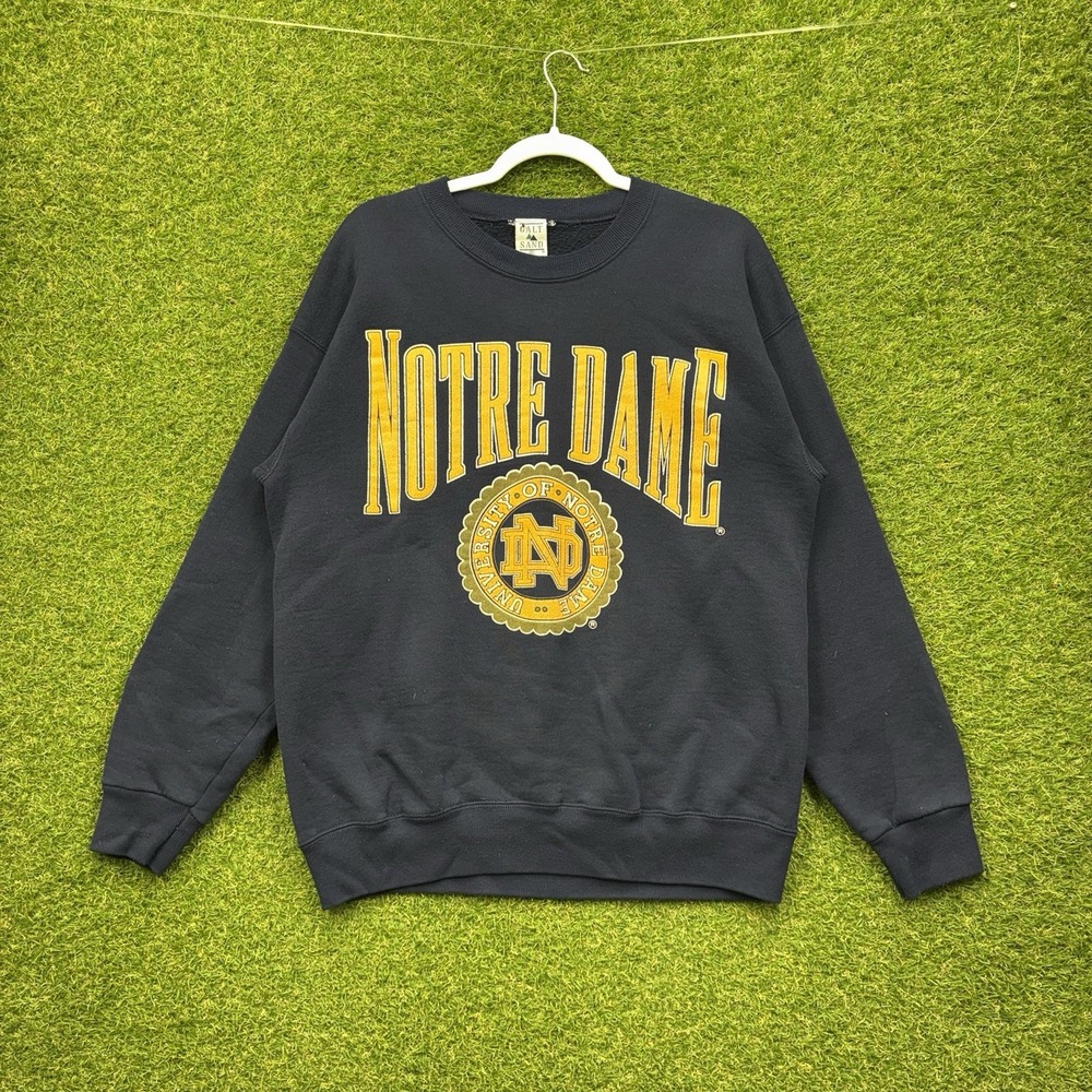 Vintage Notre Dame Fighting Irish Sweatshirt Mens XL Crewneck Embroidered 90s